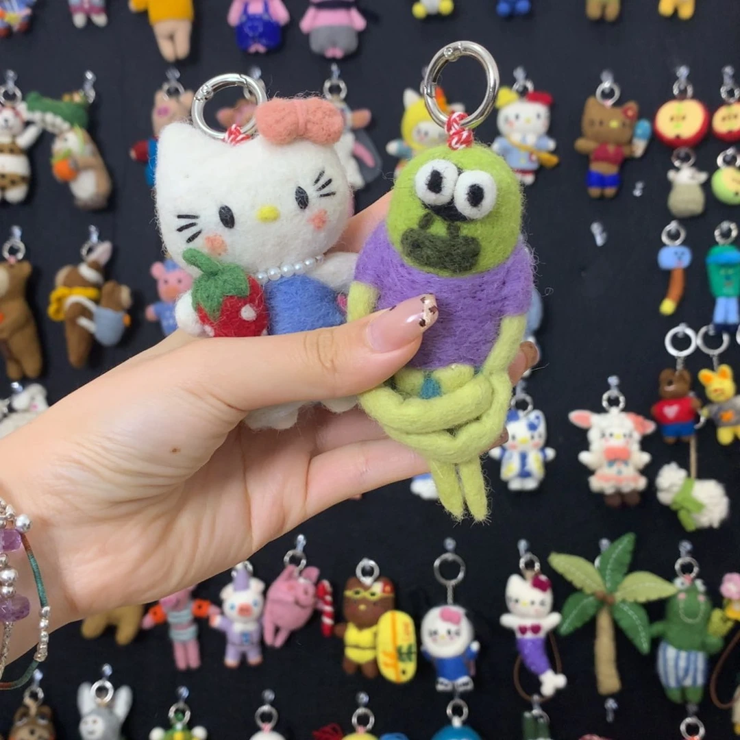 羊毛小*?羊毛毡挂件506