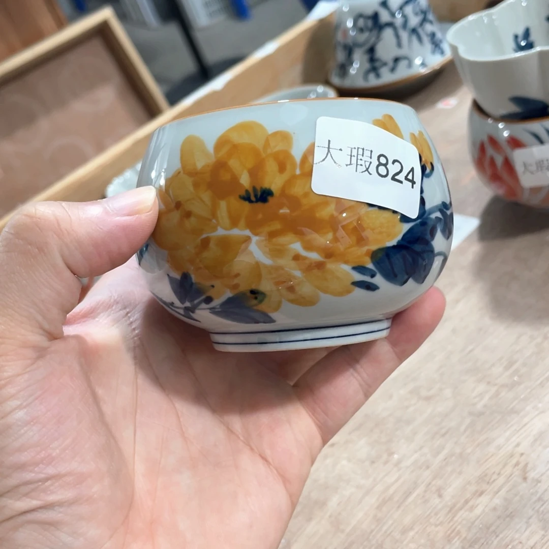 釉下手绘茶具微瑕