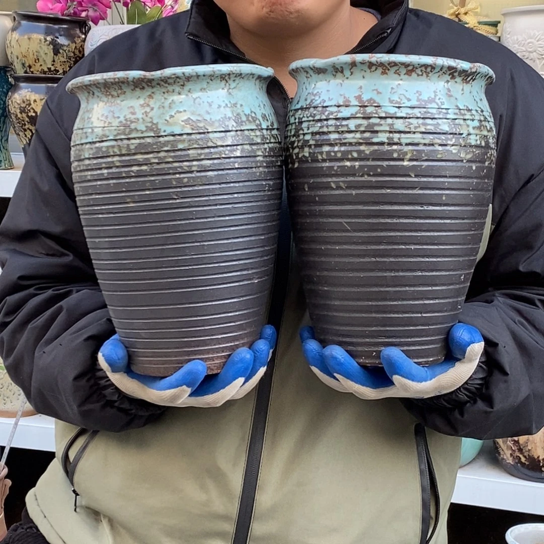 花盆紫砂口17高25福利俩个