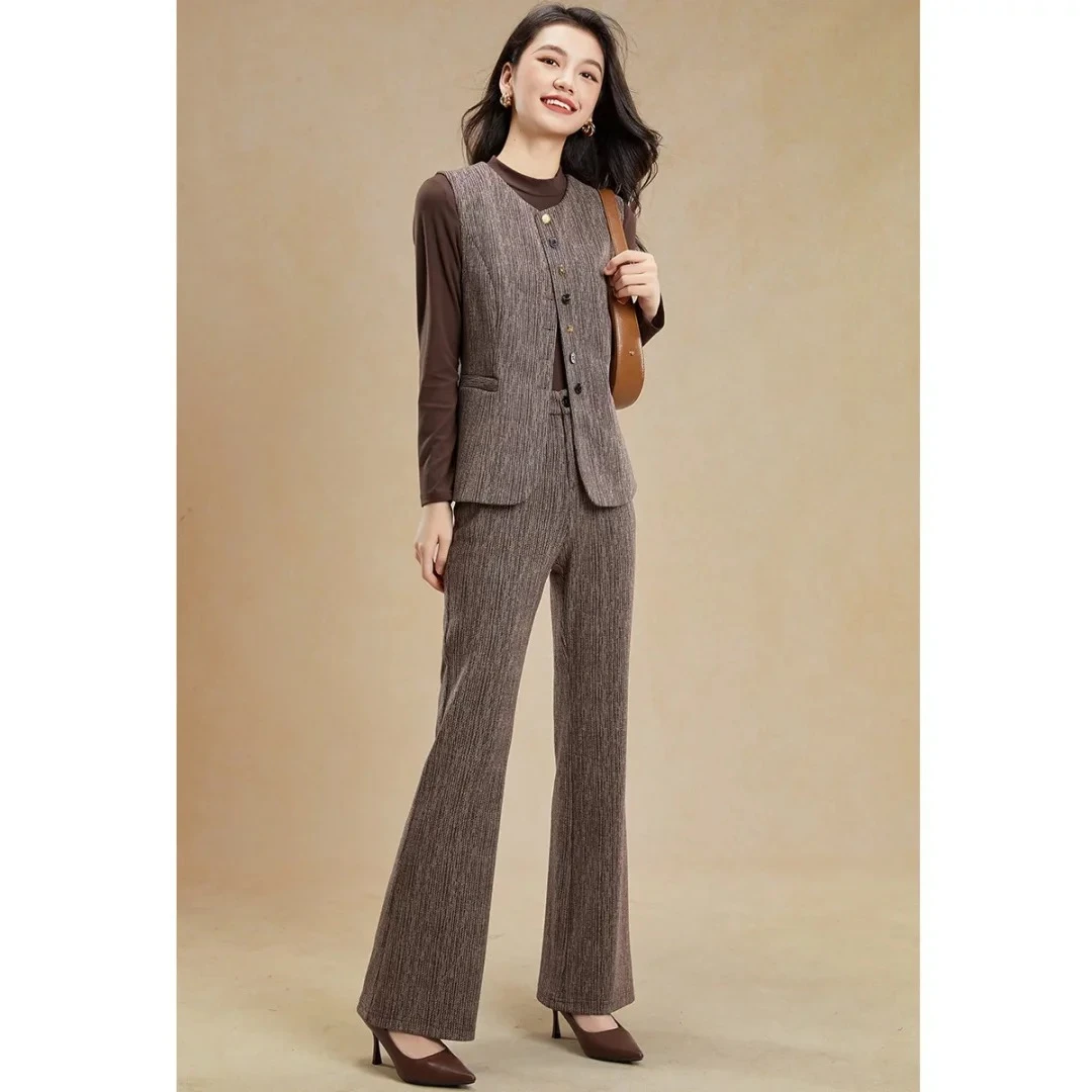 JIRUIMAN/吉瑞曼春秋高级感时尚气质收腰显瘦女式三件套TA140