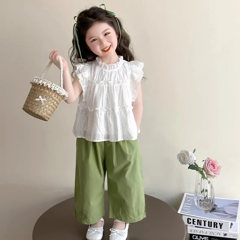 夏季女童新款套装2025薄款甜美小女孩夏装休闲百搭儿童宝宝两件套