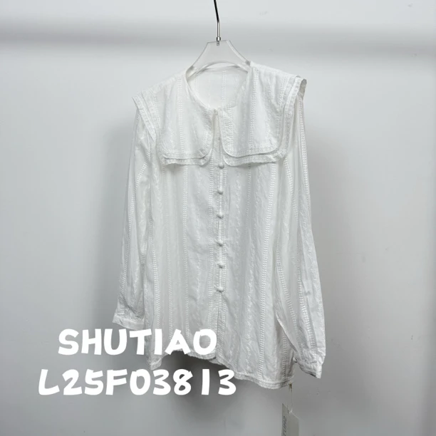 【SHUTIAO】2025夏季：新款小众设计款衬衫L25F03813