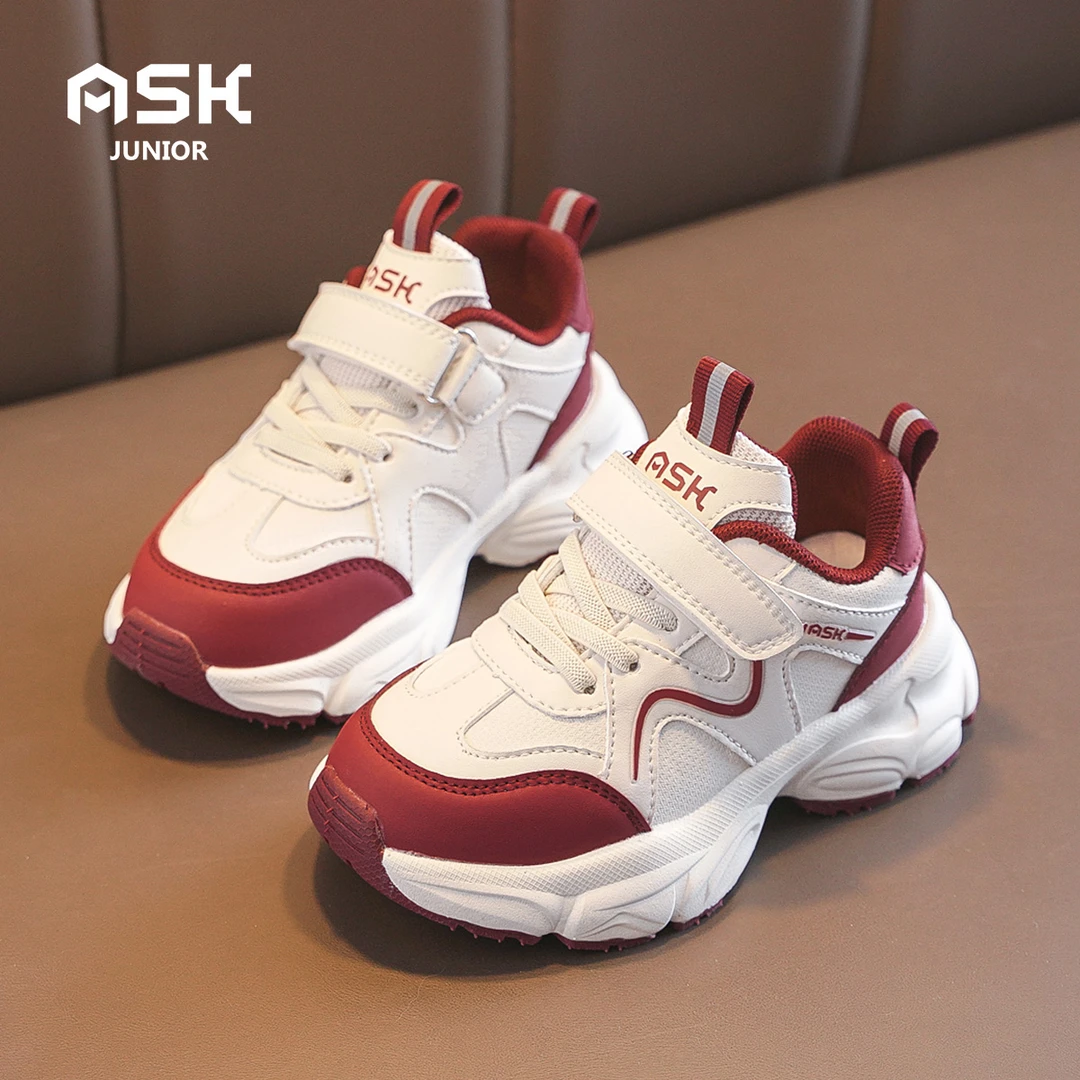 ASK JUNIOR女童运动鞋春季新款软底透气防滑儿童户外鞋子时尚潮鞋