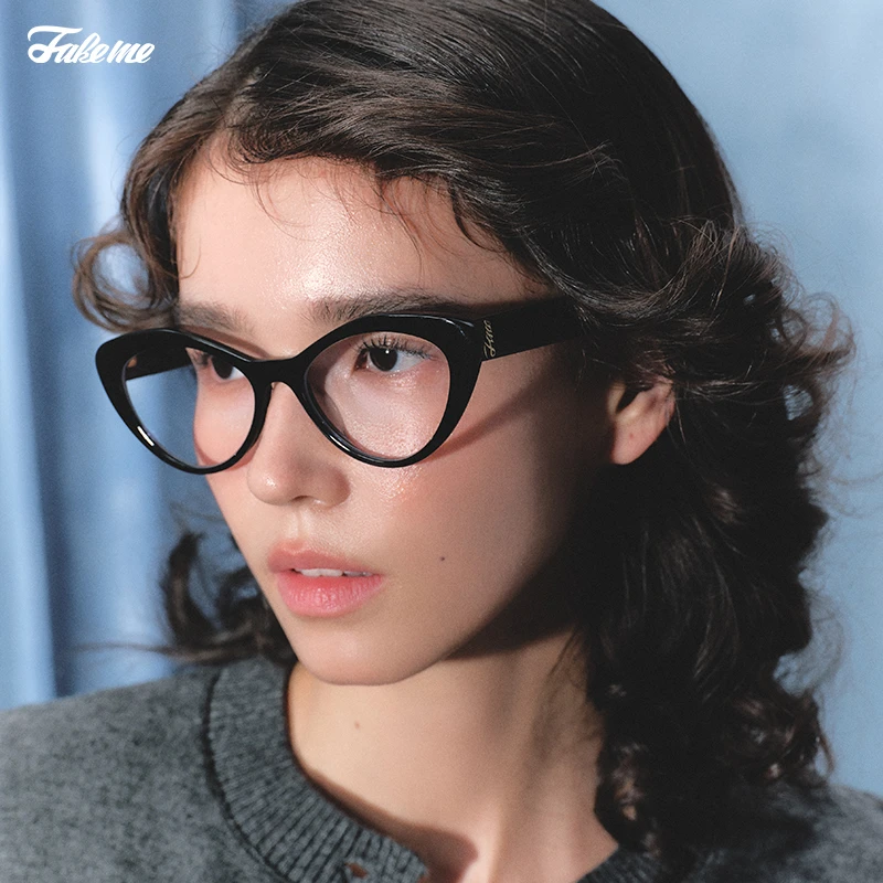 Fakeme（达人专属）中国限定职场素颜缅因猫光学镜架辣妹风 highkey