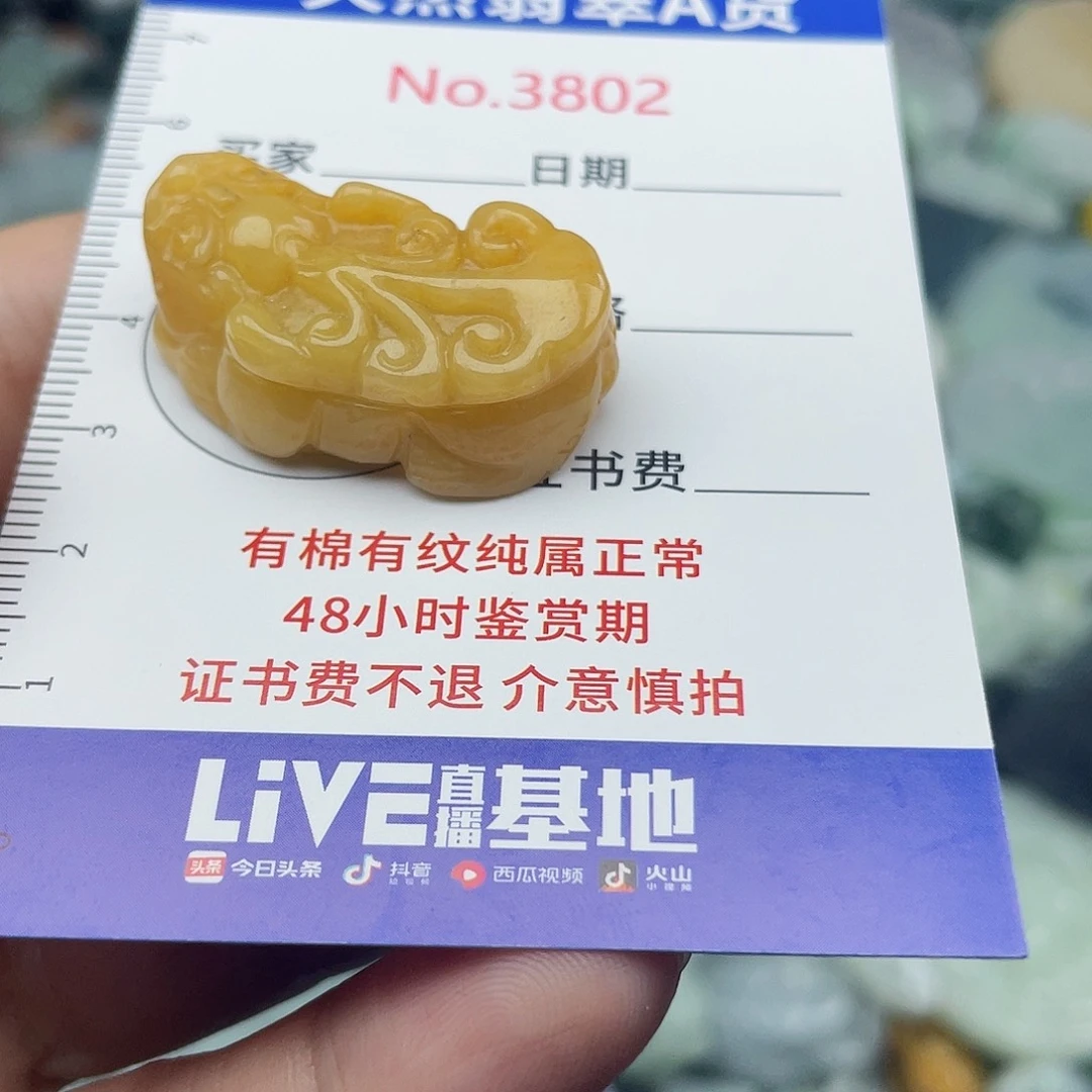 翡翠未镶嵌挂件3802