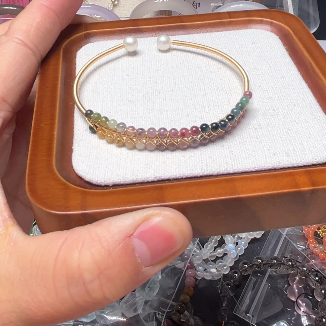 水晶手链未镶嵌碧玺编制手链