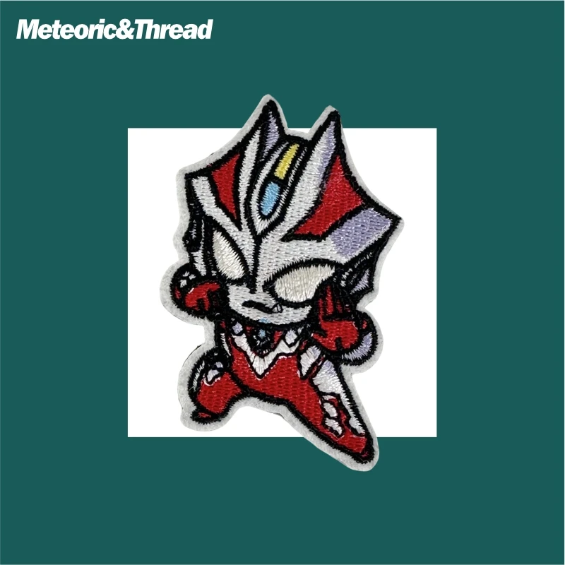 卡通奥特曼绣花刺绣魔术贴户外自粘布贴服装装饰修补贴补丁贴绣章