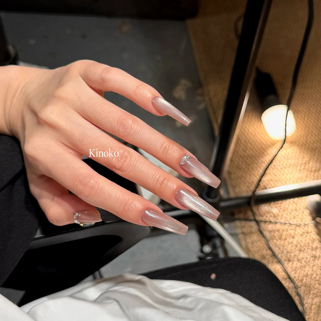 Kinoko绮诺蔻【觅光】猫眼肉桂色温柔可人柔光拉丝美甲