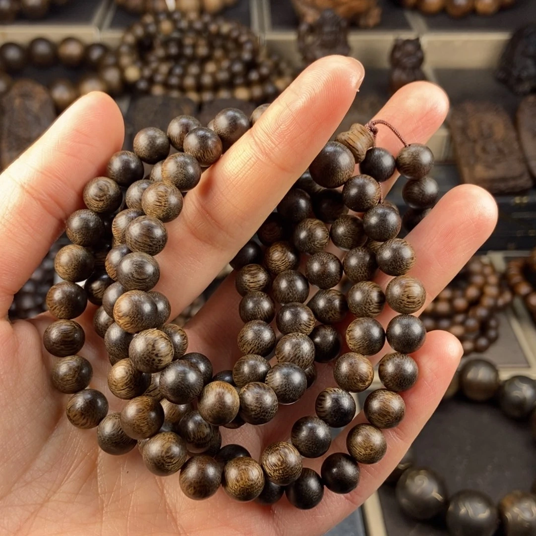 沉香手串诺*海南莺歌绿奇楠