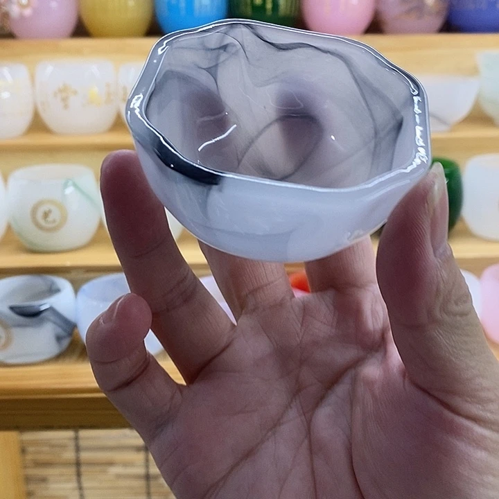 水墨琉璃四方杯福利款