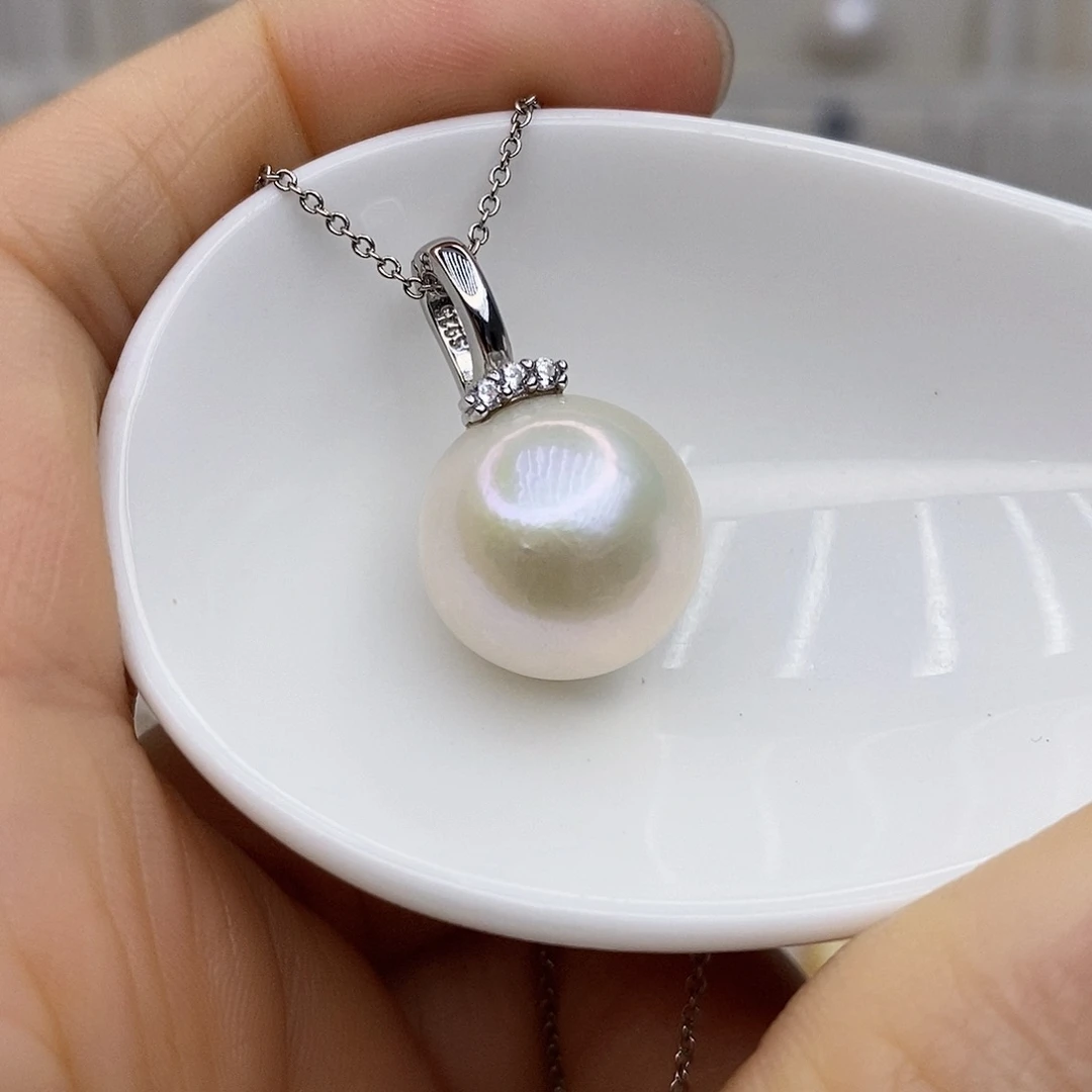 淡水珍珠颈饰银S925镶嵌