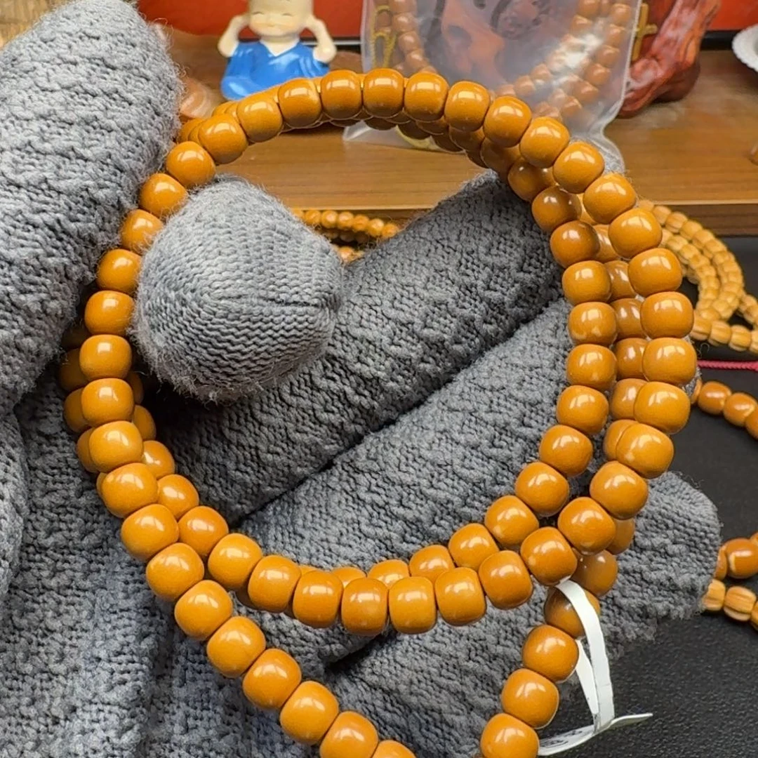 手串/手链橄榄核6.0缩尺5.9老挝核尖108微白