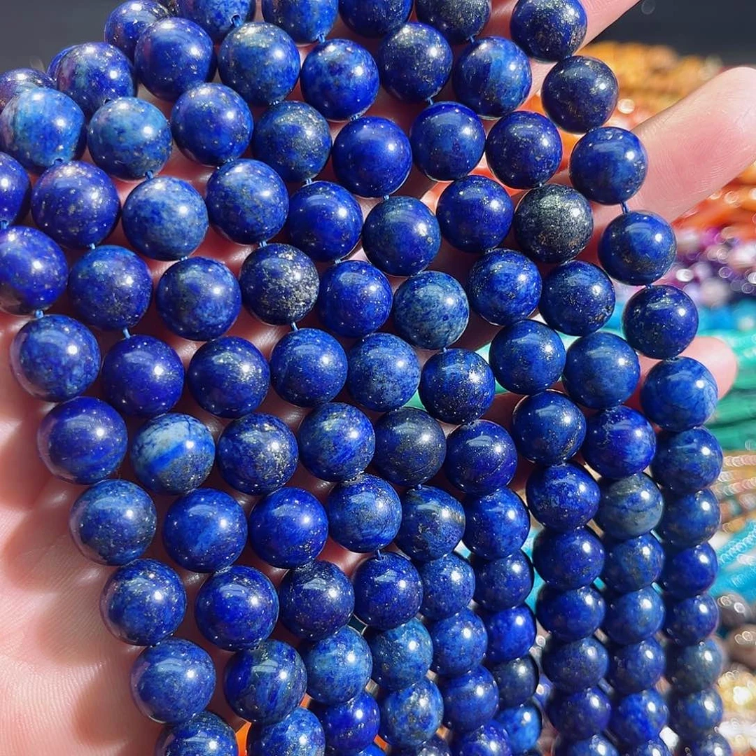 玛瑙/玉髓未镶嵌珠宝半成品原矿青金一条12mm