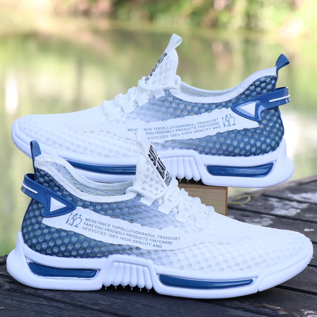 男鞋夏季透气网眼运动鞋超轻便一脚蹬薄款网面鞋跑步鞋男士休闲鞋