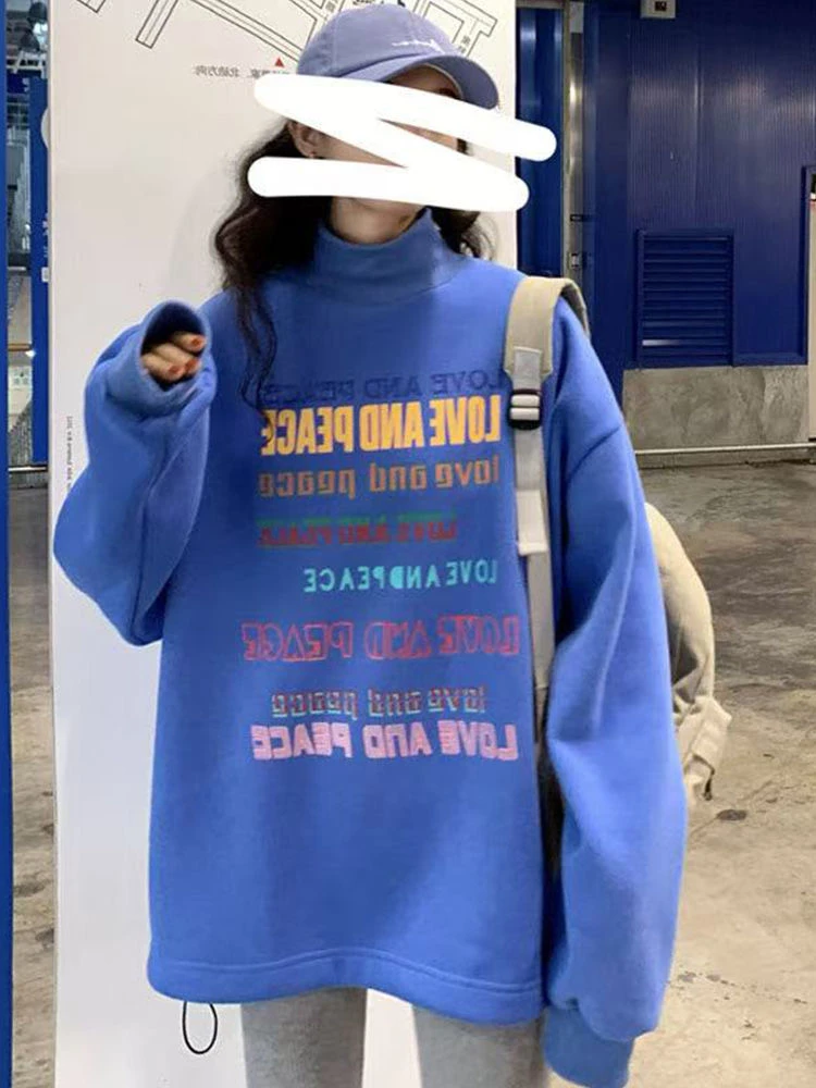 Q25 92712 爆款时尚洋气高级感长袖上衣韩版宽松卫衣女