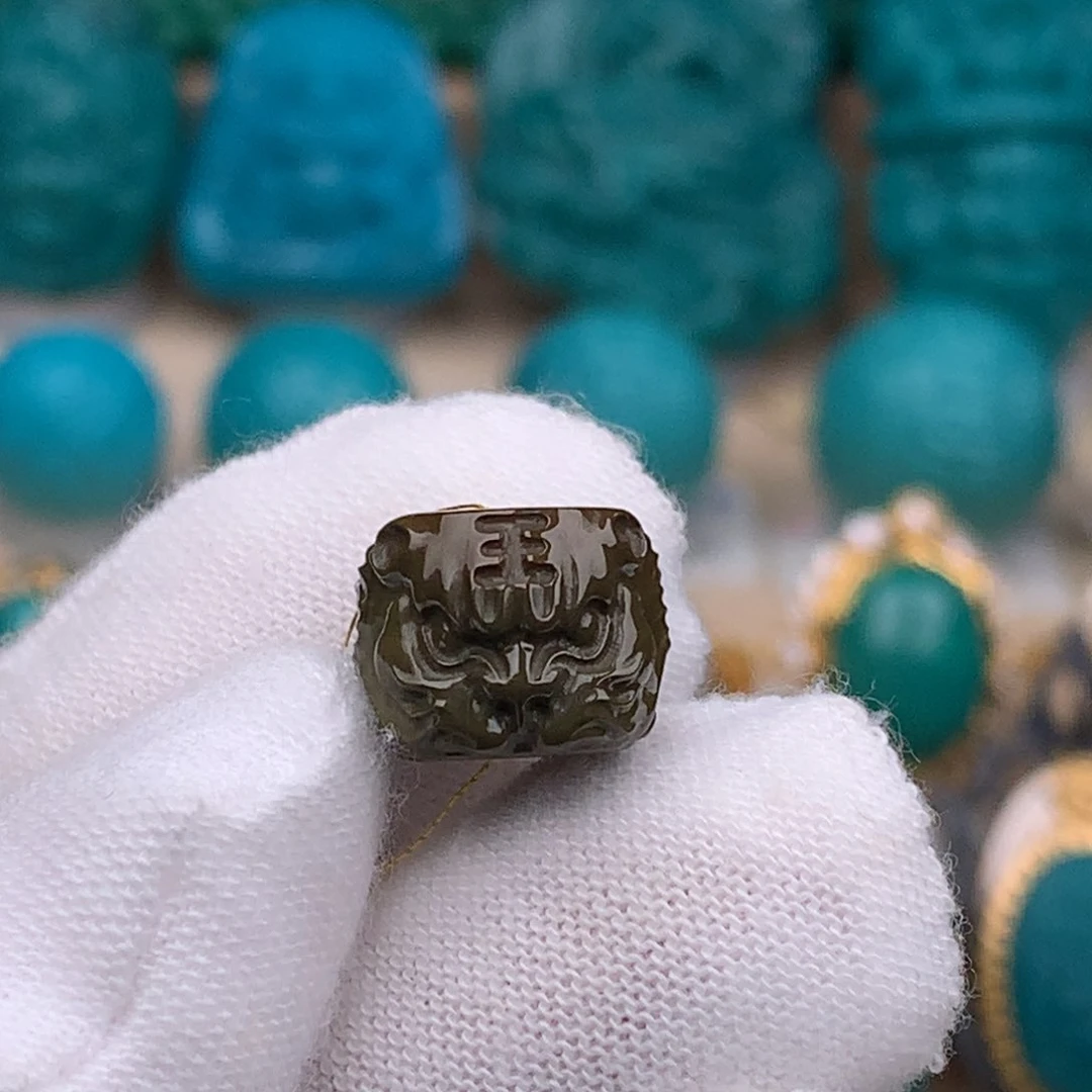 未镶嵌绿松石珠宝奇石12.5mm