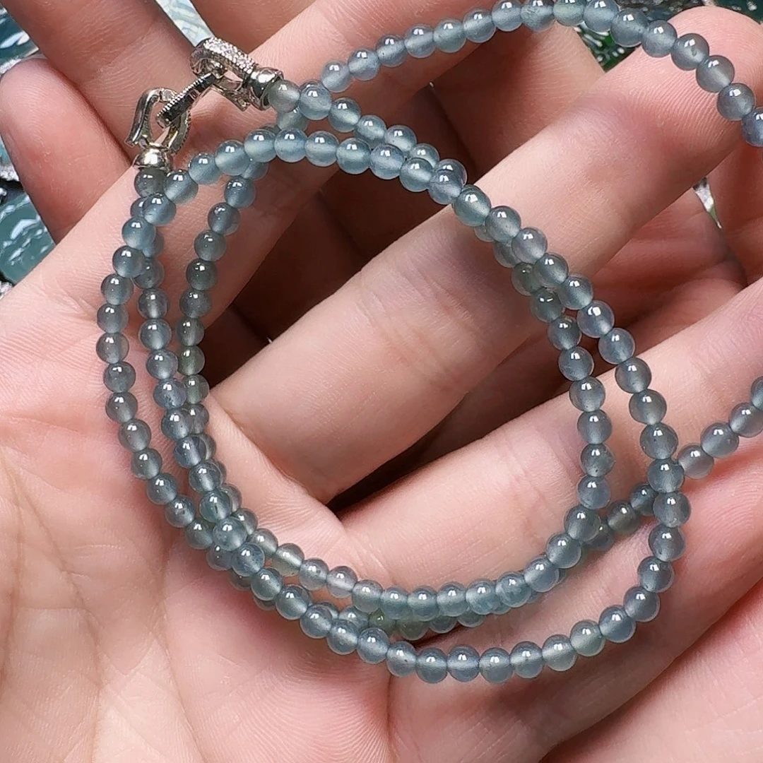 翡翠未镶嵌颈饰天然A货翡翠放漏