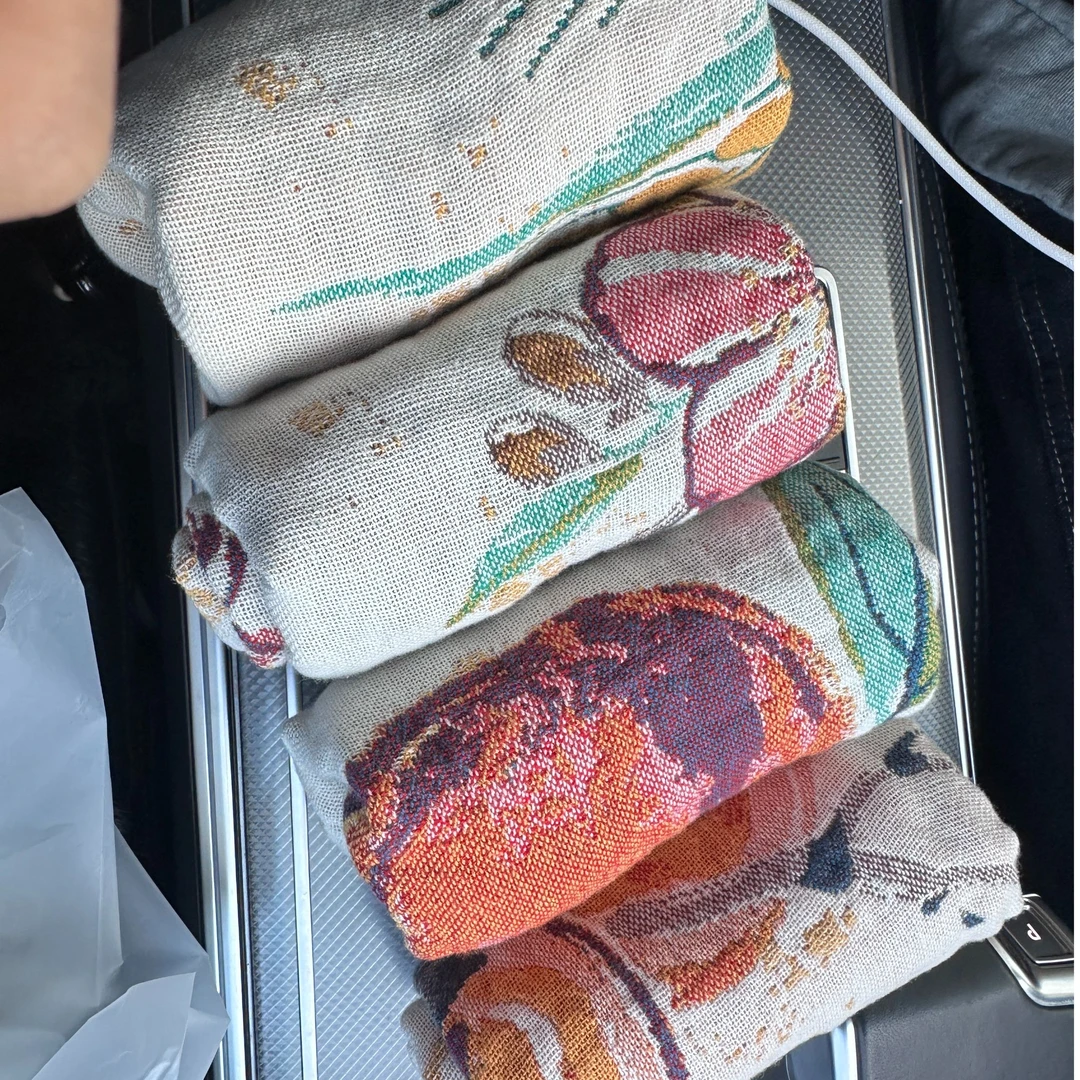 36*36加厚纱布多功能方巾加大擦手差旅毛巾组合装 鸟语