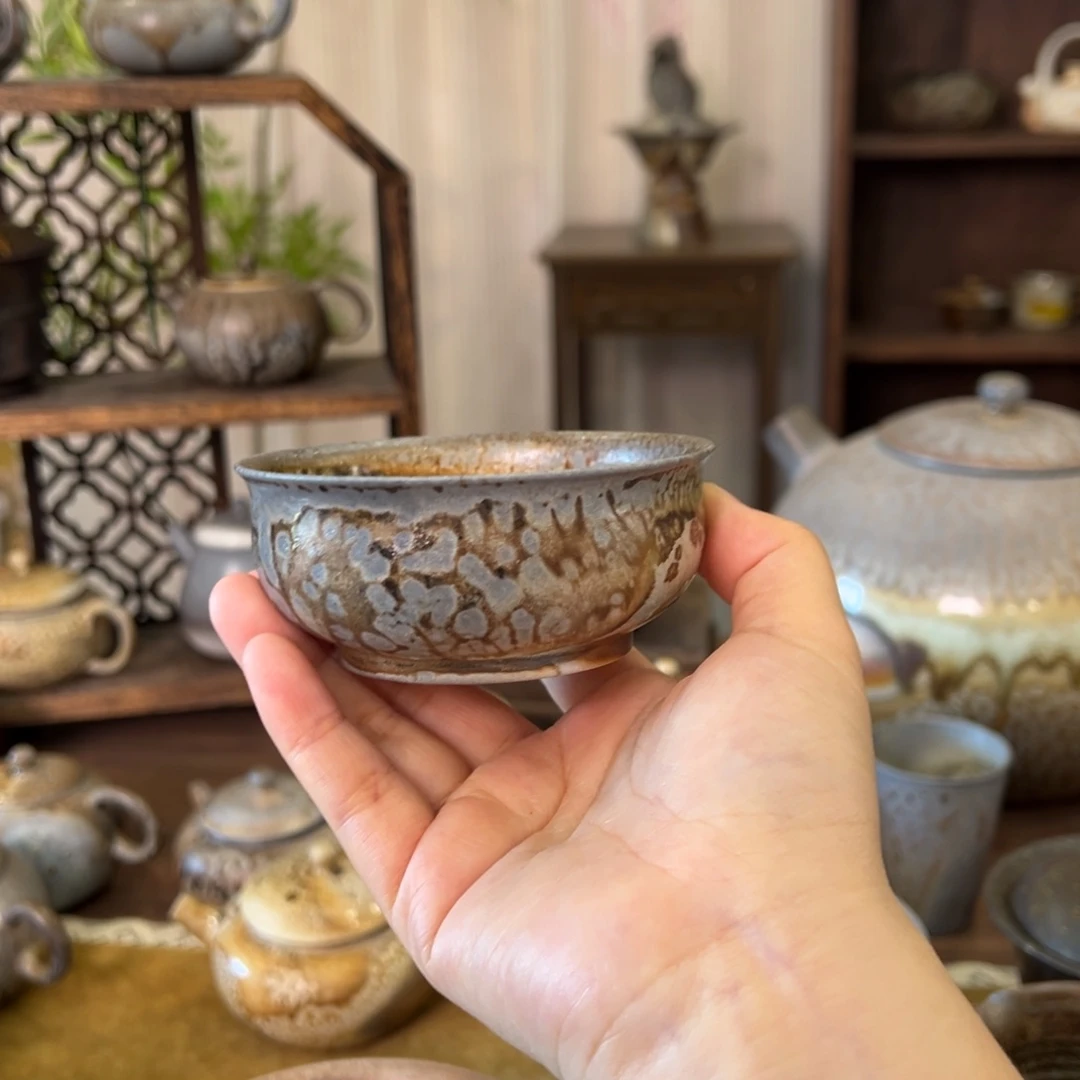 08中白重落灰普洱杯