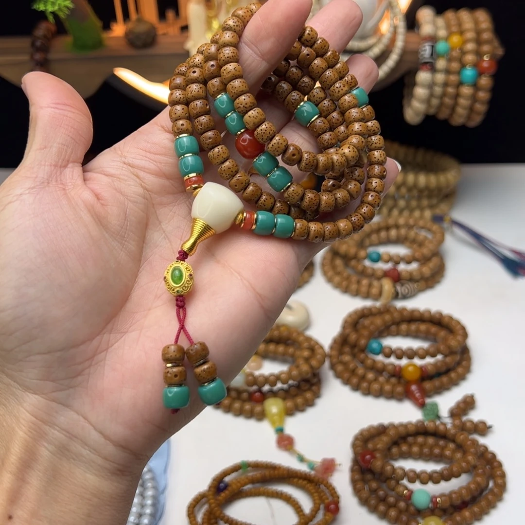 ****何吊坠星月菩提星月菩提老陈籽7×5mm