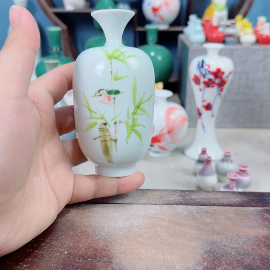 陶瓷手工小花器摆件