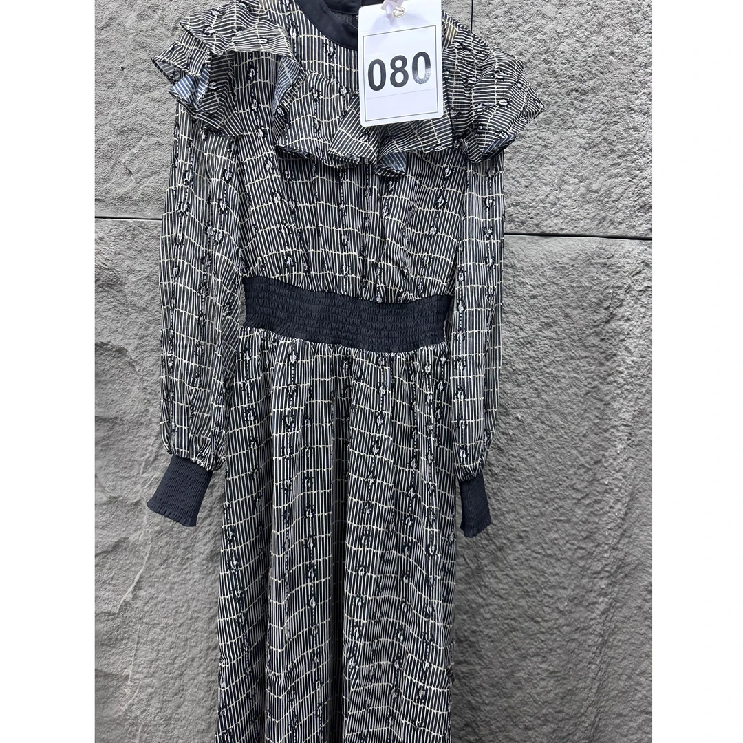 A080/IDE*A薄纱细纹连衣裙06A29