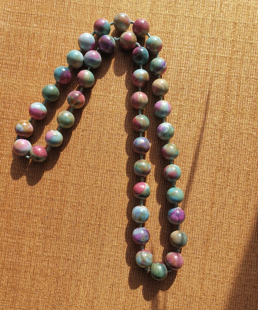 玛瑙油画风格项链复古宫廷网红百搭新中式风格国潮