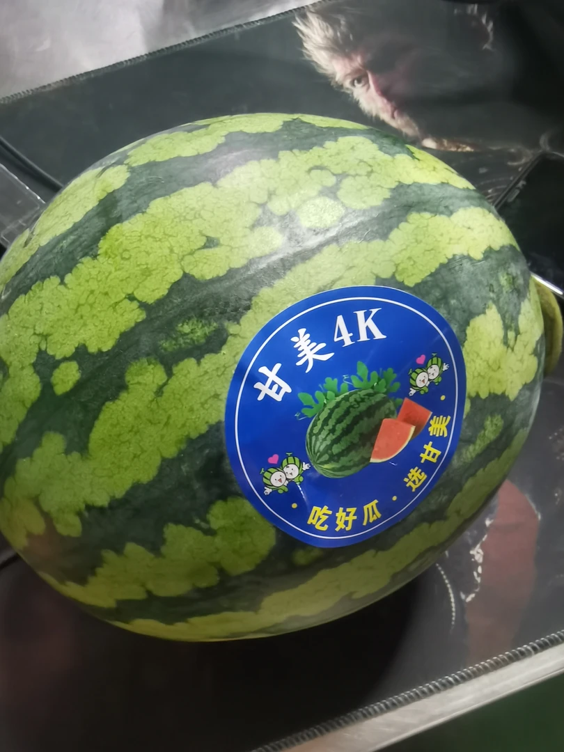 老牛专属 甘美4K西瓜 1件1颗净5-7斤 气柱发货 快递包邮