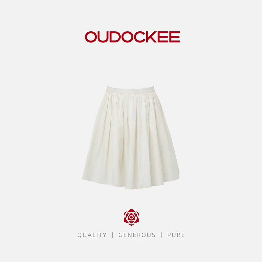 OUDOCKEE 鸥鸥【100棉】蓬蓬裙 白色泡泡裙 B2501F110T