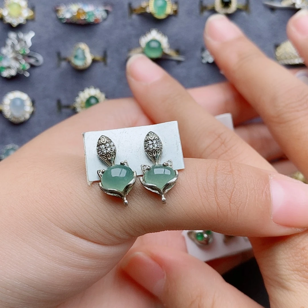 一****翡翠银S925镶嵌戒指111111