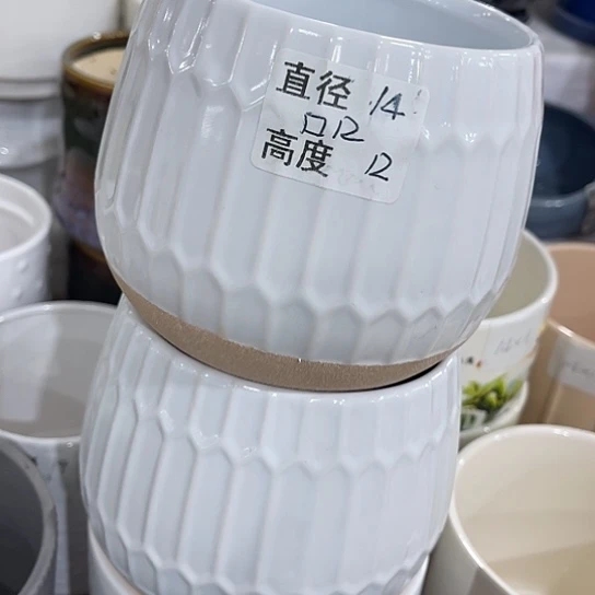 多肉绿植陶瓷花盆9.9包邮，有孔