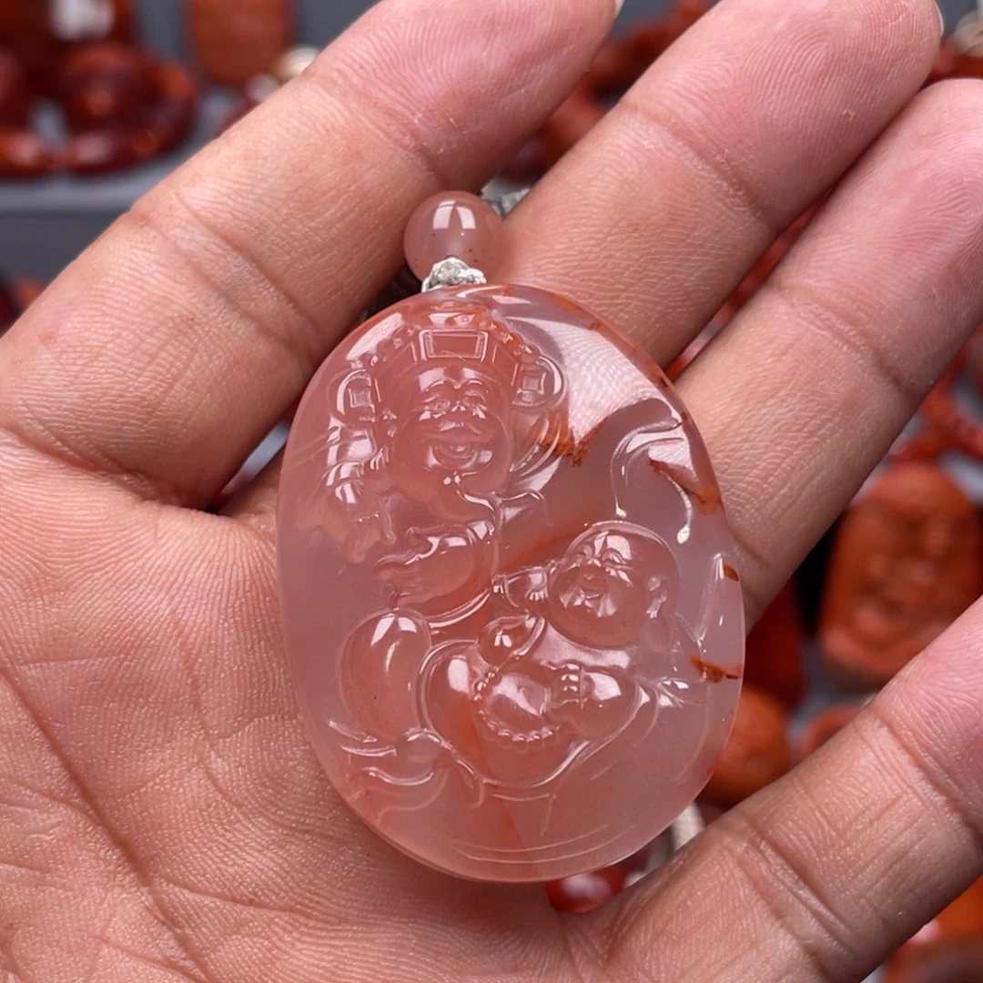 南红玛瑙未镶嵌珠宝奇石吊坠