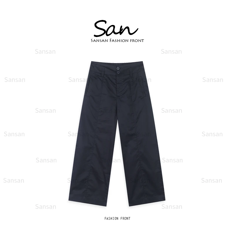 【SANSAN】气质高腰显瘦简约休闲裤时尚显腿长裤子DY-90309