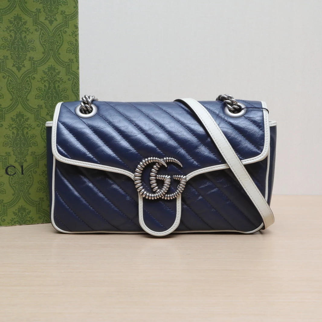95新 GUCCI/古驰 【娇】GG Marmont 肩背包 小号602746