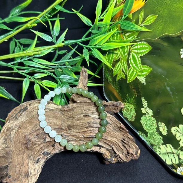 【云梵珠宝】新疆和田玉渐变手串6mm（发货多样性一件）