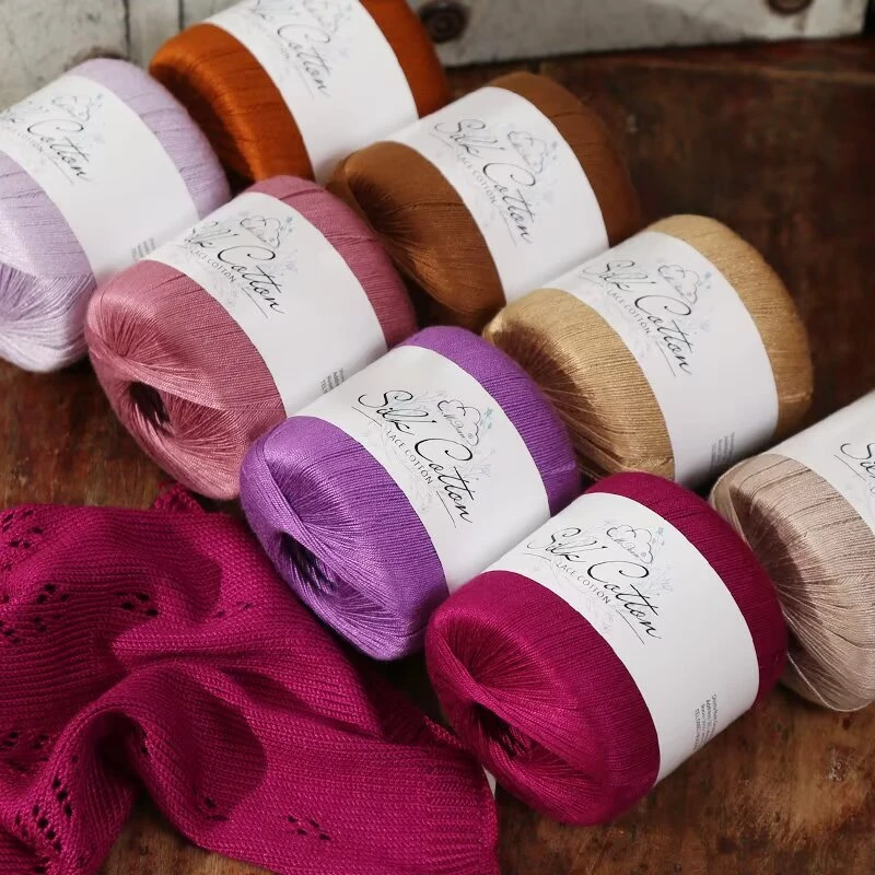 【买一团送一团】6号桑蚕丝春夏季新款真丝棉雷丝纯棉线手工编织