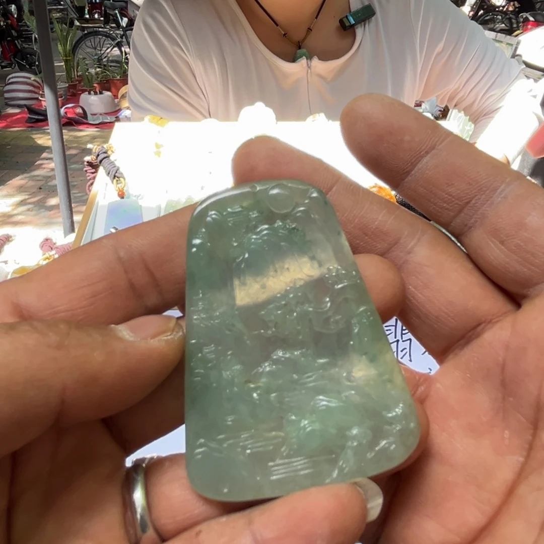 翡翠未镶嵌颈饰天然