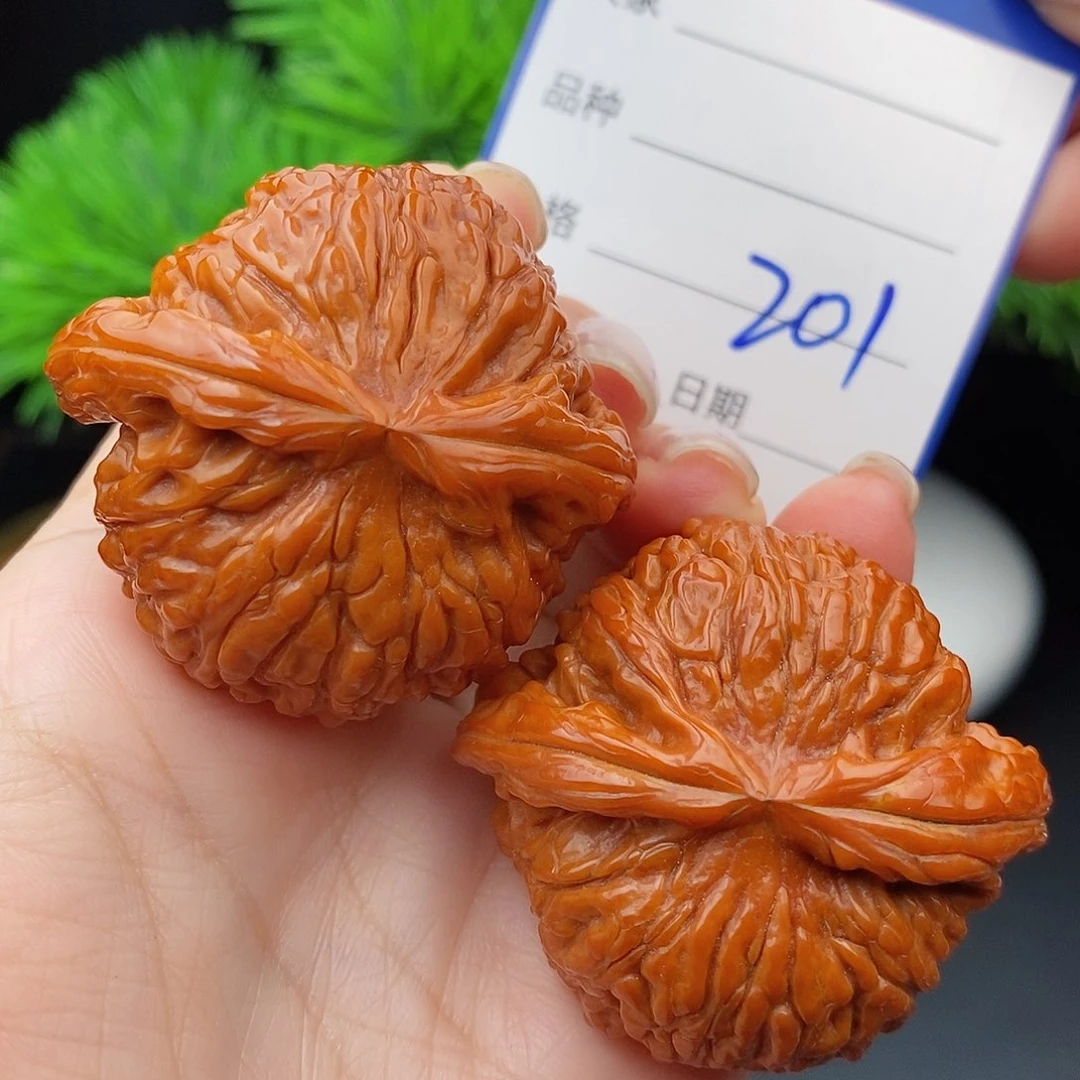 文玩核桃把件45闷白201