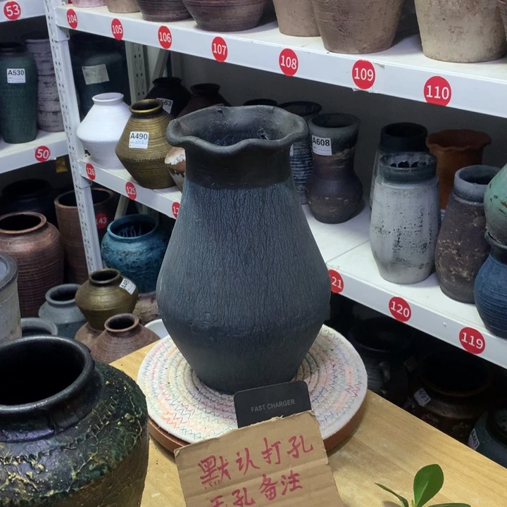【闪购商品】红陶粗糙盆默认打孔高28口13
