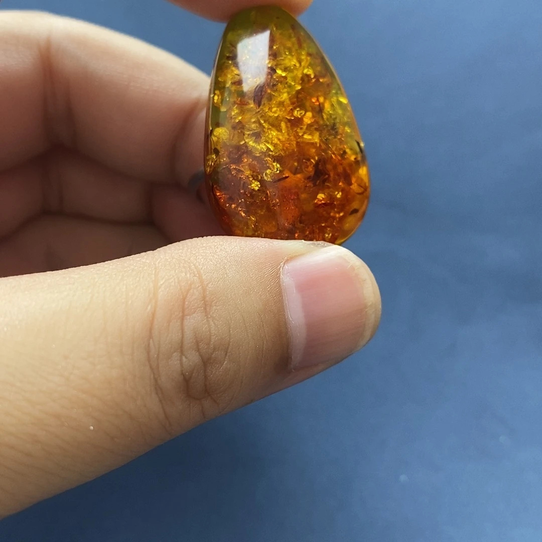 米***力琥珀未镶嵌裸石戒指