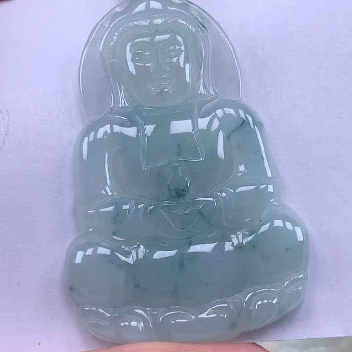 颈饰未镶嵌翡翠玉观音吊坠