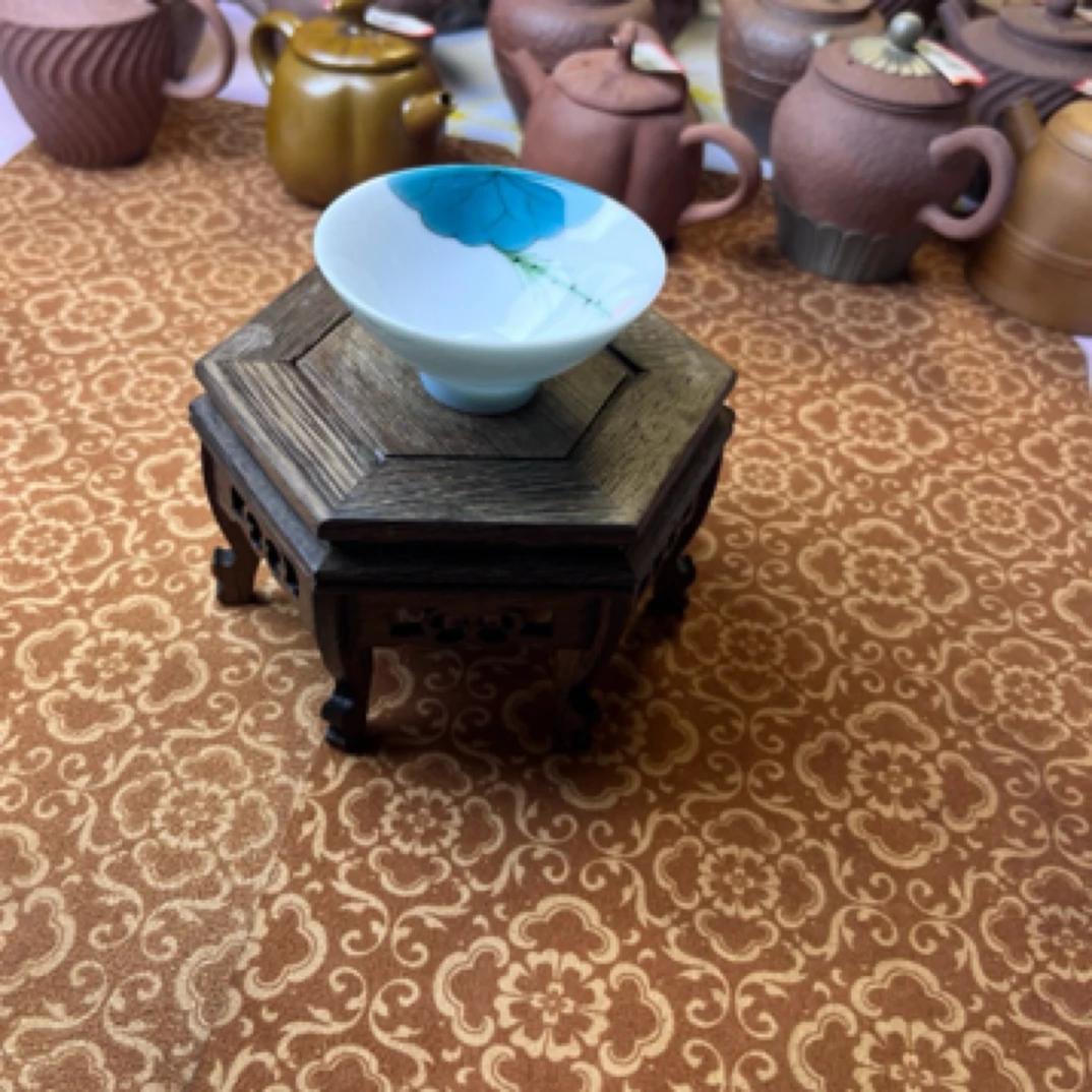 40ml手绘荷叶斗笠杯