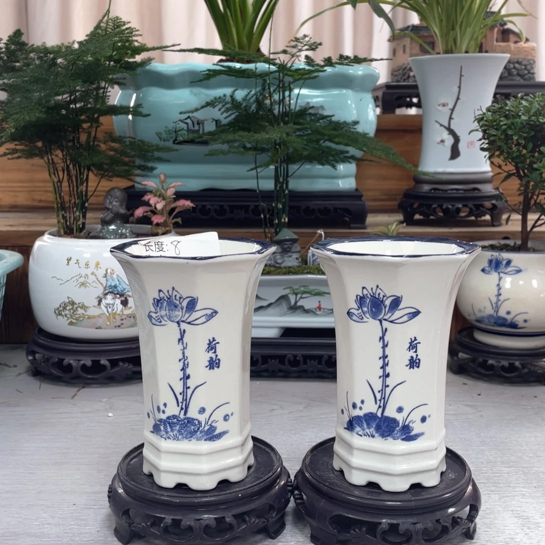 陶瓷紫砂花盆艺术盆景花盆装饰花卉盆景