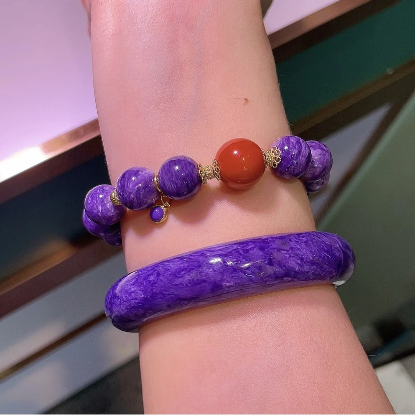 【16：00紫龙晶宠粉压轴场】满龙晶纹手串必蹲，手镯宠粉所有人蹲住