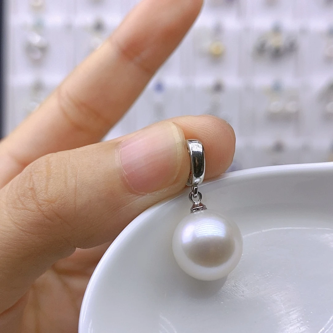 ****儿淡水珍珠银S925镶嵌吊坠(不含链)