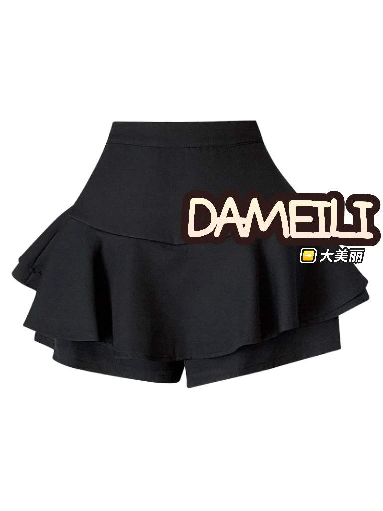 大美丽·「糯米裙」大码高腰时尚百搭显瘦短裤裙