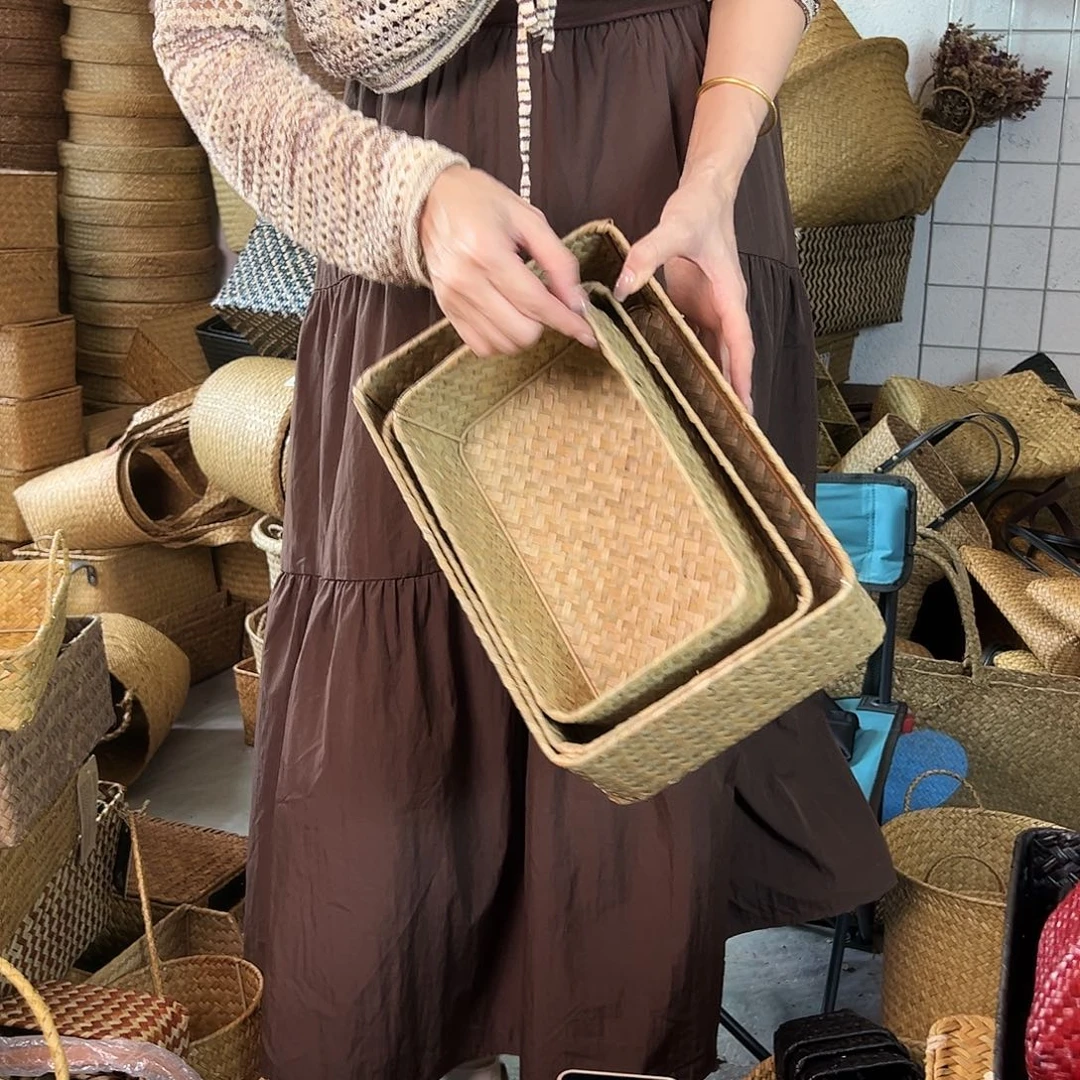 草编草编包/草编收纳盒微瑕疵