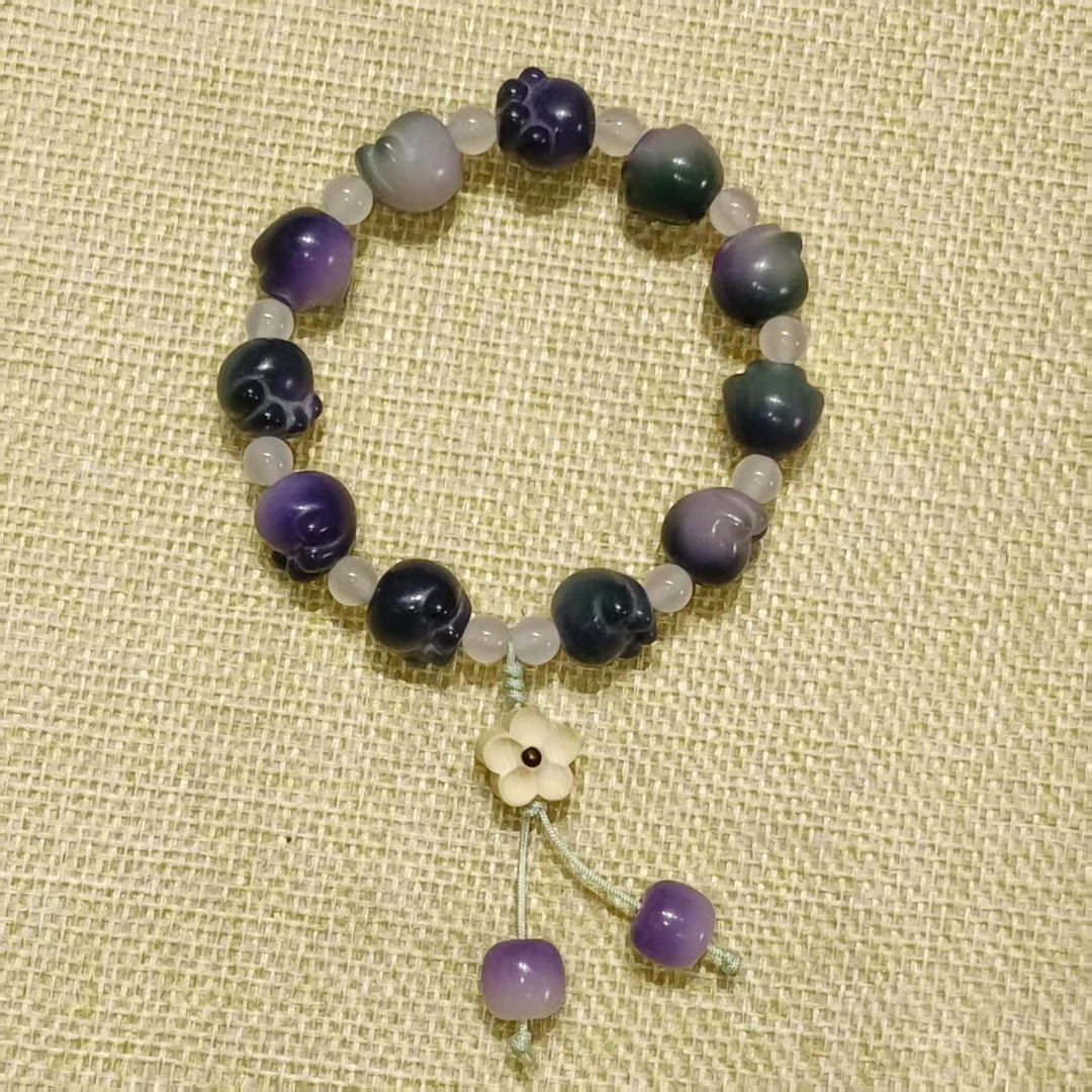 CQ6049葡萄紫猫爪手串