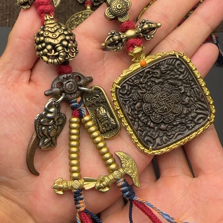 老铜九宫牌吊坠喜欢的来