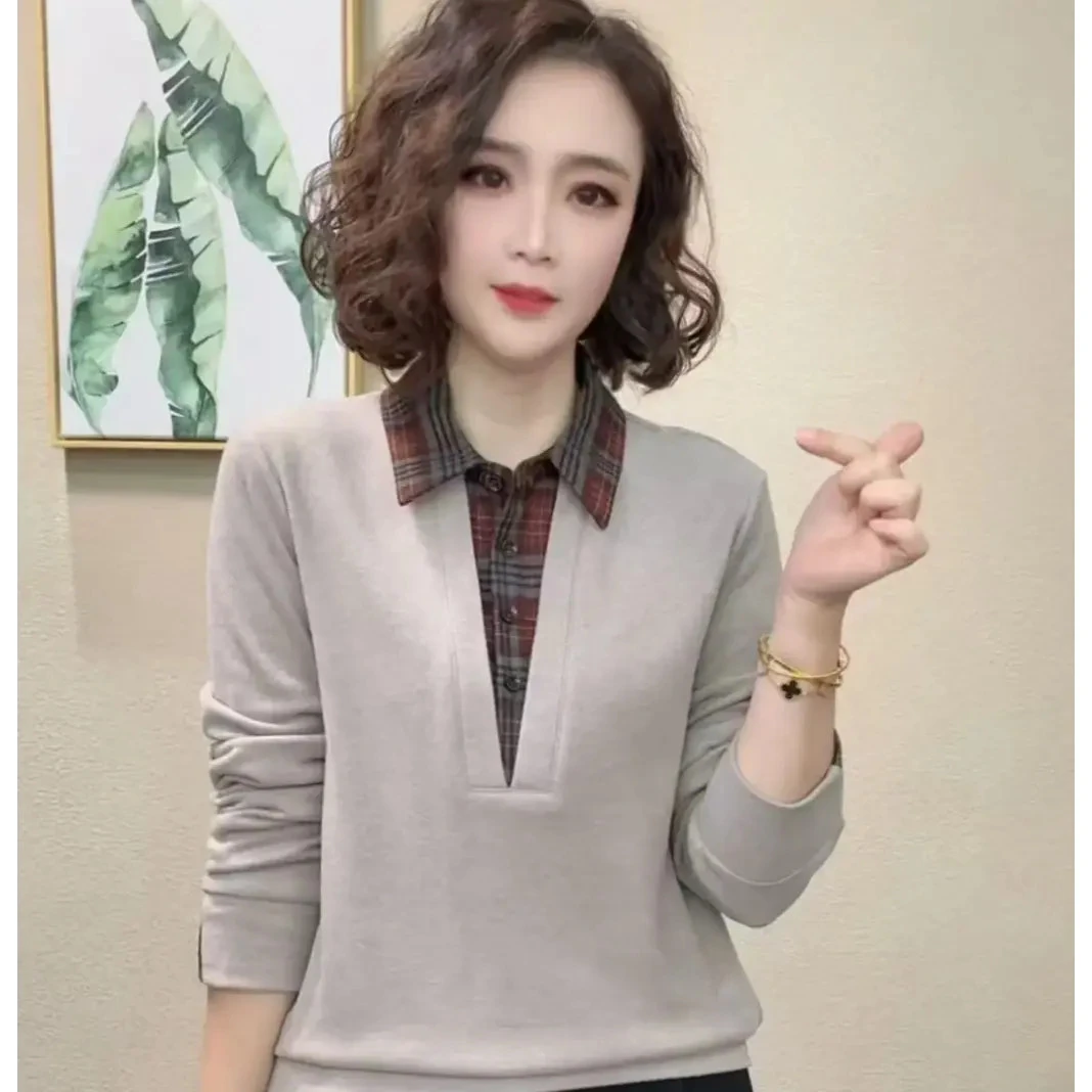 2025洋气百搭新款时尚减龄显瘦气质女冬季打底衫长袖女上衣#35801